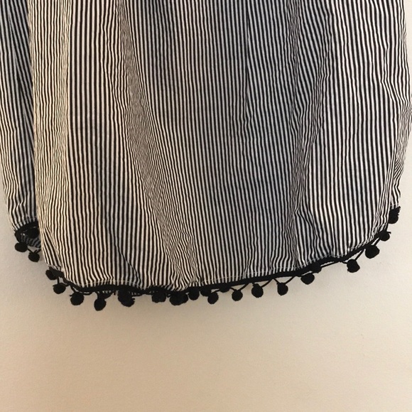 Black and white striped Pom Pom dress - Picture 2 of 3